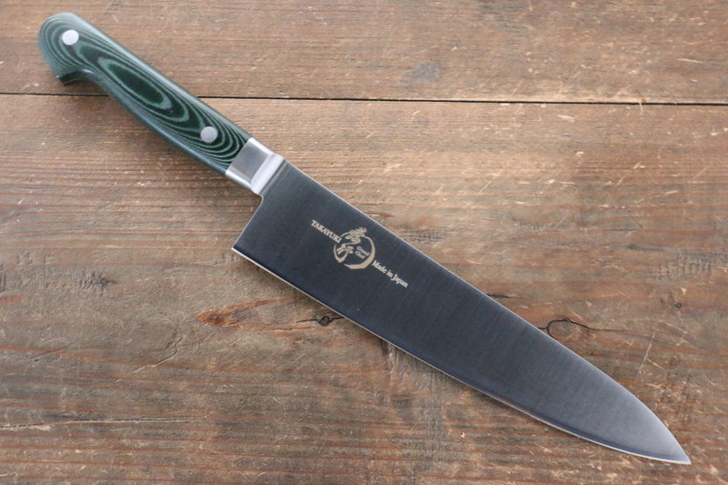 Sakai Takayuki Grand Chef Gran chef Acier suédois Gyuto 210mm Micarta vert Manipuler - japanny-FR