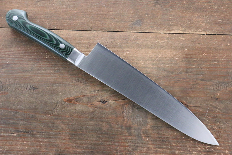 Sakai Takayuki Grand Chef Gran chef Acier suédois Gyuto 210mm Micarta vert Manipuler - japanny-FR