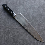 Seisuke Nami AUS10 Finition miroir Damas Gyuto  210mm Bois de pakka noir Manipuler - japanny-FR