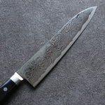 Seisuke Nami AUS10 Finition miroir Damas Gyuto  210mm Bois de pakka noir Manipuler - japanny-FR