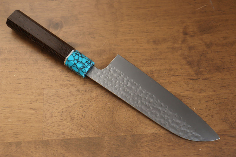 Yu Kurosaki Senko R2/SG2 Martelé Santoku  165mm Wenge Manipuler - japanny-FR