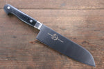 Sakai Takayuki Grand Chef Gran chef Acier suédois Santoku 180mm Micarta noir Manipuler - japanny-FR