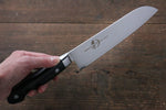 Sakai Takayuki Grand Chef Gran chef Acier suédois Santoku 180mm Micarta noir Manipuler - japanny-FR