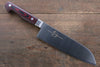 Sakai Takayuki Grand Chef Gran chef Acier suédois Santoku 180mm Micarta brun Manipuler - japanny-FR