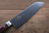 Sakai Takayuki Grand Chef Gran chef Acier suédois Santoku 180mm Micarta brun Manipuler - japanny-FR