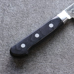 Seisuke Nami AUS10 Finition miroir Damas Santoku  180mm Bois de pakka noir Manipuler - japanny-FR