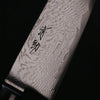 Seisuke Nami AUS10 Finition miroir Damas Santoku  180mm Bois de pakka noir Manipuler - japanny-FR