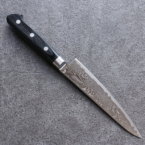 Seisuke Nami AUS10 Finition miroir Damas Petite-utilité  135mm Bois de pakka noir Manipuler - japanny-FR