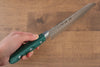 Sakai Takayuki VG10 17 Couche de Damas Santoku  170mm Bois de pakka vert Manipuler - japanny-FR