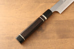 Yu Kurosaki Acier Bleu No.2 Finition en miroir Yanagiba  330mm Ebène avec double bague de buffle d'eau Manipuler avec Gaine - japanny-FR
