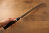 Yu Kurosaki Acier Bleu No.2 Finition en miroir Yanagiba  330mm Ebène avec double bague de buffle d'eau Manipuler avec Gaine - japanny-FR