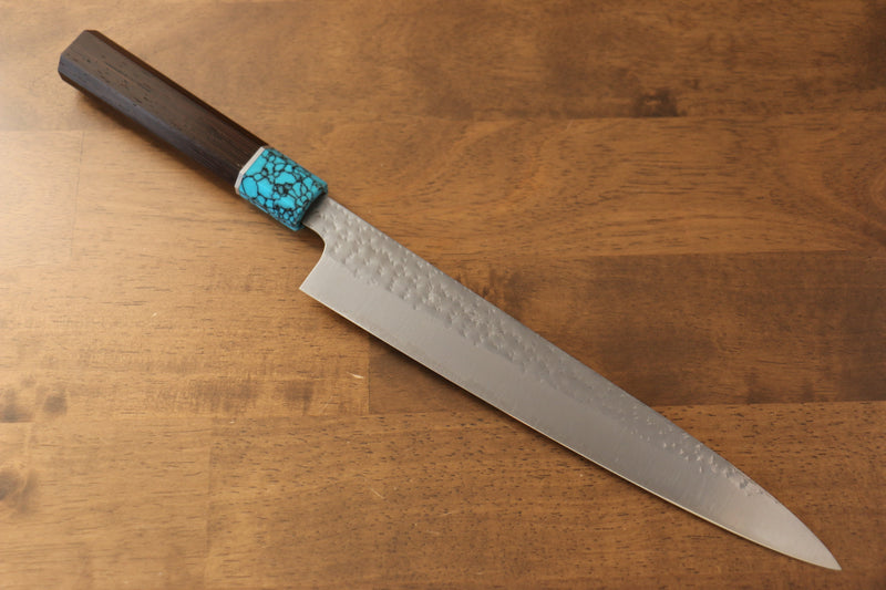 Yu Kurosaki Senko R2/SG2 Martelé Sujihiki  240mm Wenge Manipuler - japanny-FR