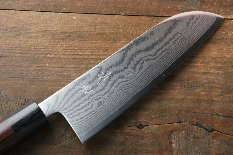 Seisuke VG10 63Layer Damascus Santoku 165mm & Gyuto 210mm Japanese Chef Knife Set - japanny-FR