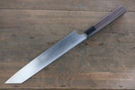 Hideo Kitaoka (Pour les gauchers) Acier Blanc No.2 Damas Kiritsuke Yanagiba  240mm Shitan Manipuler - japanny-FR