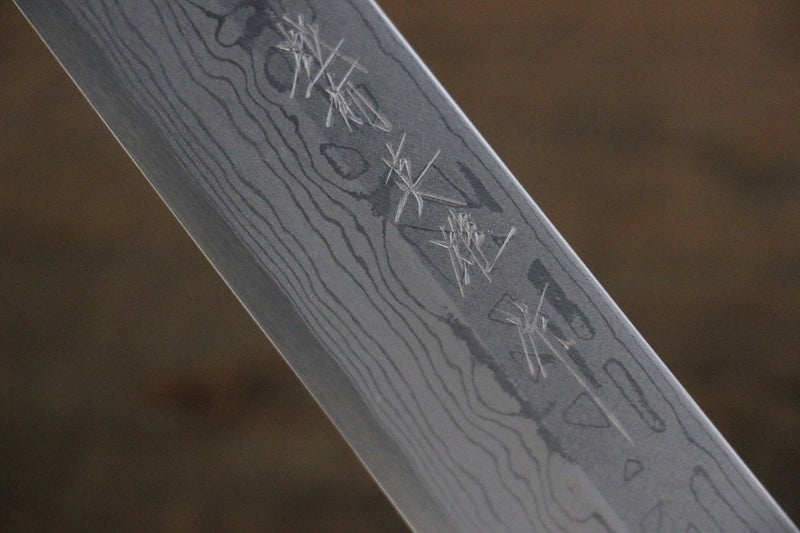 Hideo Kitaoka (Pour les gauchers) Acier Blanc No.2 Damas Kiritsuke Yanagiba  270mm Shitan Manipuler - japanny-FR