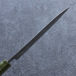 Sakai Takayuki Bijou Émeraude VG1 Santoku  180mm Wengé (Double Anneau Vert) Manipuler - japanny-FR