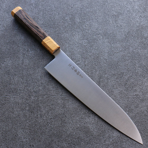 Sakai Takayuki Antarès Topaze Uddeholm Acier suédois résistant aux taches Gyuto  240mm Wengé (Double Anneau Jaune) Manipuler - japanny-FR