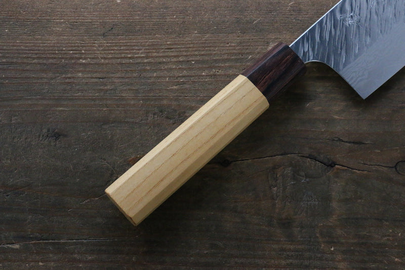 Yu Kurosaki Fujin VG10 Martelé Damas Nakiri  165mm Keyaki (orme japonais) Manipuler - japanny-FR