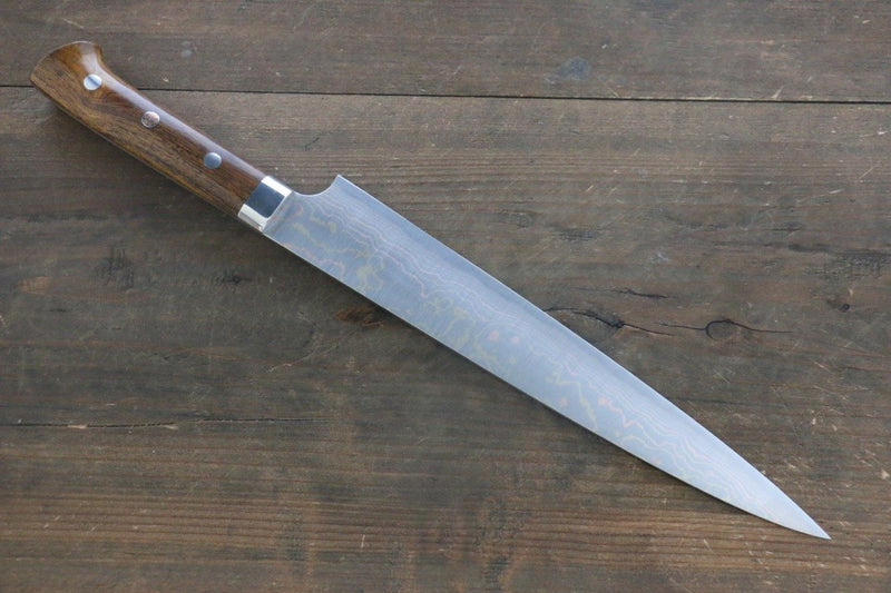 Takeshi Saji Acier Bleu No.2 Sujihiki  270mm Ironwood Manipuler - japanny-FR