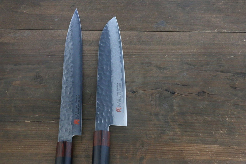 Iseya VG10 33 Couteau de chef de cuisine japonais Santoku & Sushi Damas 33 Set 210mm - japanny-FR