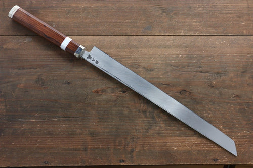 Sakai Takayuki Shiden Acier argenté NO.3 Takohiko 300mm Désert Ironwood(Modèle Sugihara
) Manipuler - japanny-FR