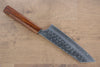 Yoshimi Kato Acero de Plata No.3 Martillado Bunka Cuchillo Japones 165mm Mango de Madera Sugi (Laquerada) - japanny-FR