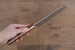 Yoshimi Kato Acero de Plata No.3 Martillado Bunka Cuchillo Japones 165mm Mango de Madera Sugi (Laquerada) - japanny-FR