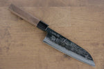 Sakai Takayuki Acier Bleu No.2 Kurouchi Gravure de tigre Santoku  170mm Noix Manipuler - japanny-FR