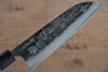 Sakai Takayuki Acier Bleu No.2 Kurouchi Gravure de tigre Santoku  170mm Noix Manipuler - japanny-FR