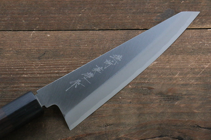 Hideo Kitaoka Acier Bleu No.2 couteau en os  150mm Shitan Manipuler - japanny-FR