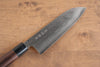 Makoto Kurosaki VG10 Martelé(Maru) Damas Santoku  165mm Shitan Manipuler - japanny-FR