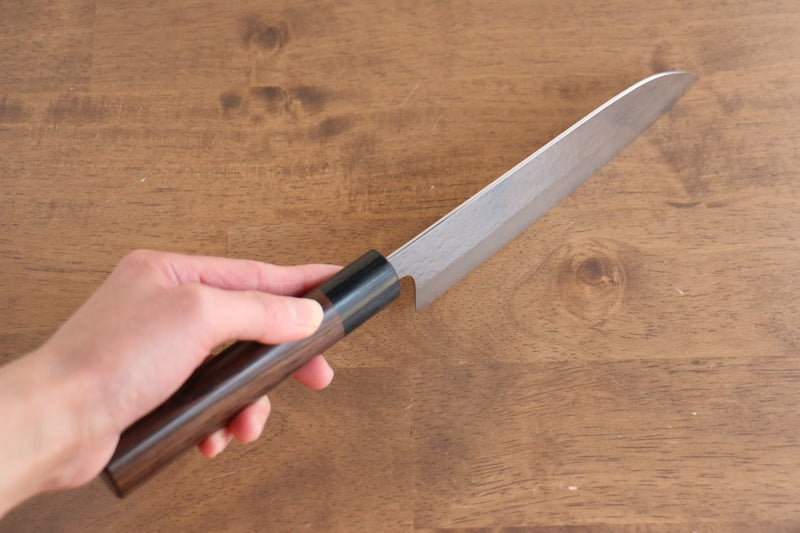 Makoto Kurosaki VG10 Martelé(Maru) Damas Santoku  165mm Shitan Manipuler - japanny-FR