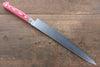 Sakai Takayuki Grand Chef Gran chef Acier suédois Sujihiki 240mm Micarta rouge Manipuler - japanny-FR