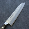 Seisuke Acier argenté NO.3 Nashiji Santoku  180mm Bois de Pakka marron Manipuler - japanny-FR