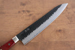 Seisuke Kurobeni Super Bleu Martelé Kurouchi Gyuto  240mm Bois de pakka rouge Manipuler - japanny-FR