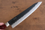 Seisuke Kurobeni Super Bleu Martelé Kurouchi Gyuto  240mm Bois de pakka rouge Manipuler - japanny-FR