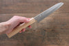 Seisuke Acier argenté NO.3 Santoku  165mm Fleurs de cerisier Manipuler - japanny-FR