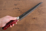 Seisuke Kurobeni Super Bleu Martelé Kurouchi Gyuto  240mm Bois de pakka rouge Manipuler - japanny-FR