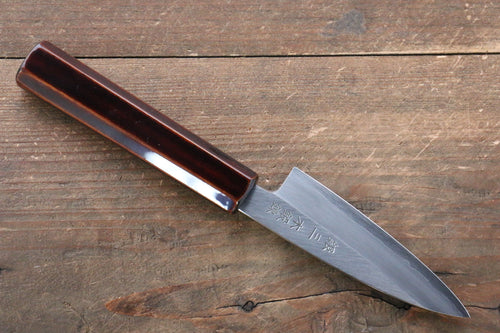 Seisuke Acier argenté NO.3 couteau d'office  85mm Laqué Manipuler - japanny-FR