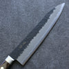 Seisuke Super Bleu Noir Gyuto  210mm Bois de Pakka marron Manipuler - japanny-FR