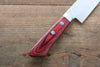 Kunihira Sairyu VG10 Damas Petit Santoku  135mm Bois de pakka rouge Manipuler - japanny-FR