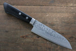 Kunihira Sairyu VG10 Damas Petit Santoku  135mm Bois de pakka noir Manipuler - japanny-FR