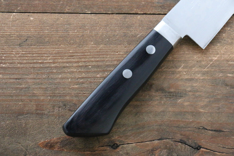 Kunihira Sairyu VG10 Damas Petit Santoku  135mm Bois de pakka noir Manipuler - japanny-FR