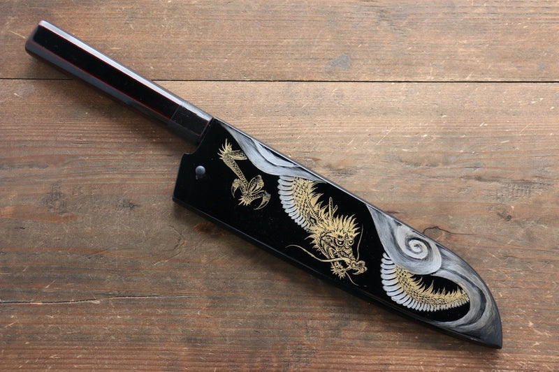 Yu Kurosaki Shizuku R2/SG2 Martelé Santoku  165mm Laqué Manipuler - japanny-FR