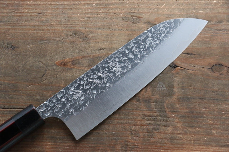 Yu Kurosaki Shizuku R2/SG2 Martelé Santoku  165mm Laqué Manipuler - japanny-FR