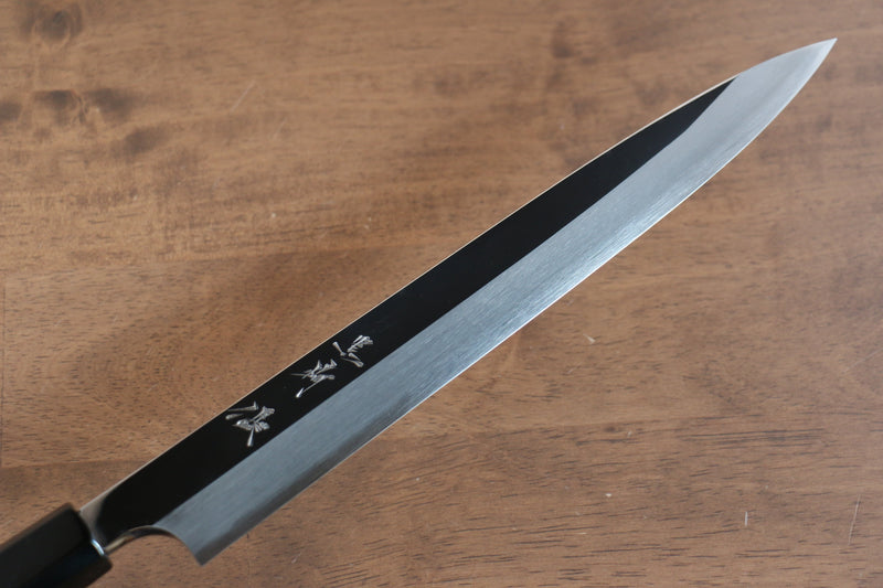 Yu Kurosaki Acier Bleu No.2 Finition en miroir Yanagiba  270mm Ebène avec double bague de buffle d'eau Manipuler - japanny-FR