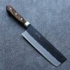 Seisuke Super Bleu Noir Nakiri  165mm Bois de Pakka marron Manipuler - japanny-FR