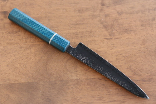 Seisuke VG5 Nashiji Teinture noire Petite-utilité  150mm Toile Micarta Bleue Manipuler - japanny-FR