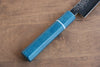 Seisuke VG5 Nashiji Teinture noire Petite-utilité  150mm Toile Micarta Bleue Manipuler - japanny-FR
