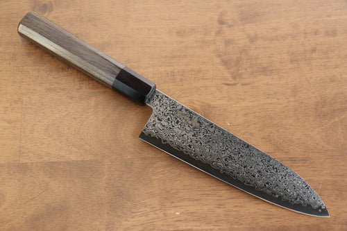 Kanjyo VG10 Damas Santoku  180mm Bois de pakka Gris Manipuler - japanny-FR